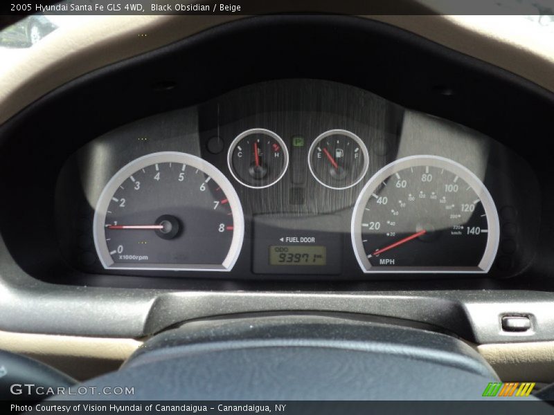 Black Obsidian / Beige 2005 Hyundai Santa Fe GLS 4WD