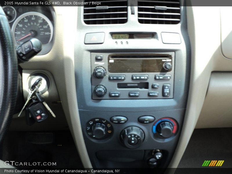 Black Obsidian / Beige 2005 Hyundai Santa Fe GLS 4WD