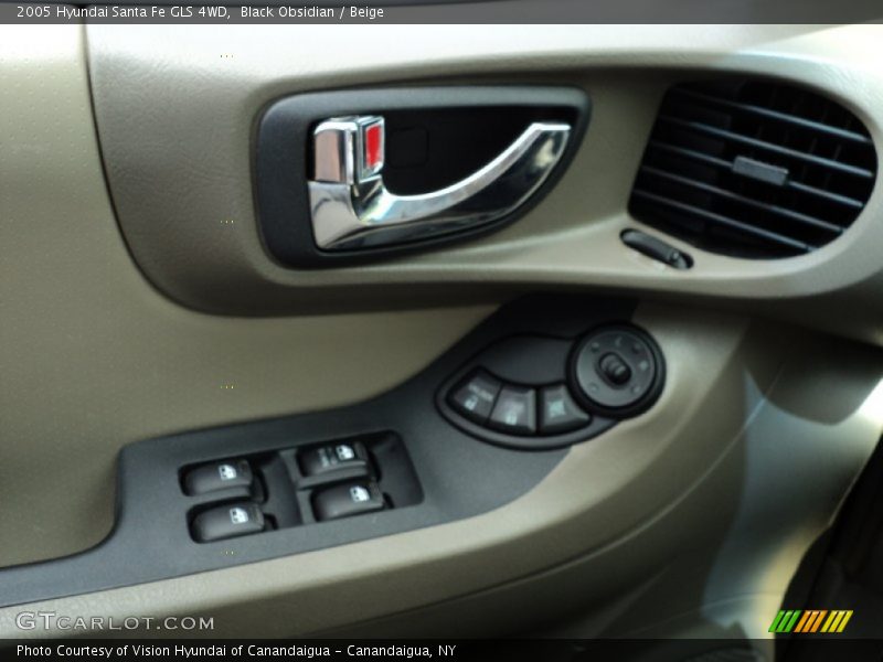 Black Obsidian / Beige 2005 Hyundai Santa Fe GLS 4WD