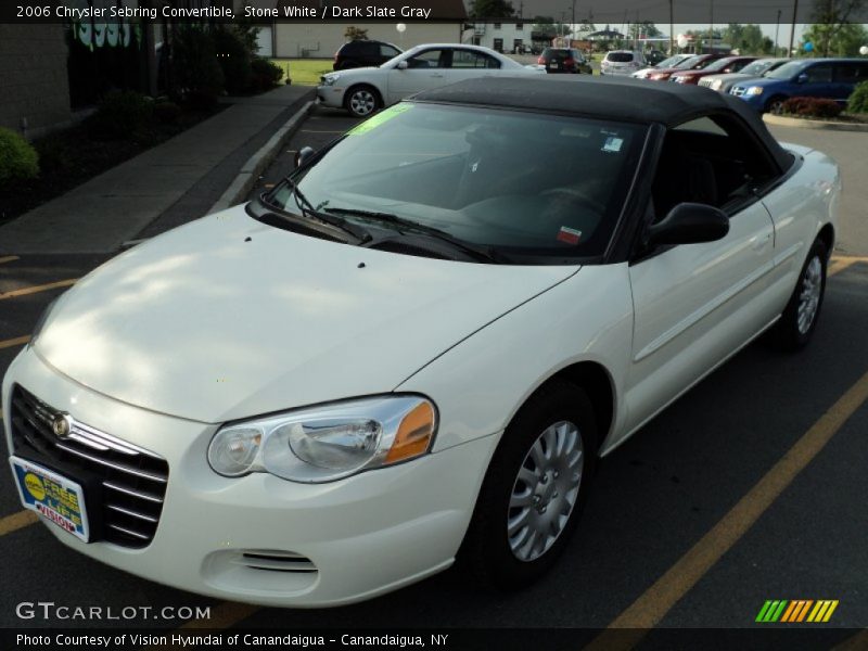 Stone White / Dark Slate Gray 2006 Chrysler Sebring Convertible