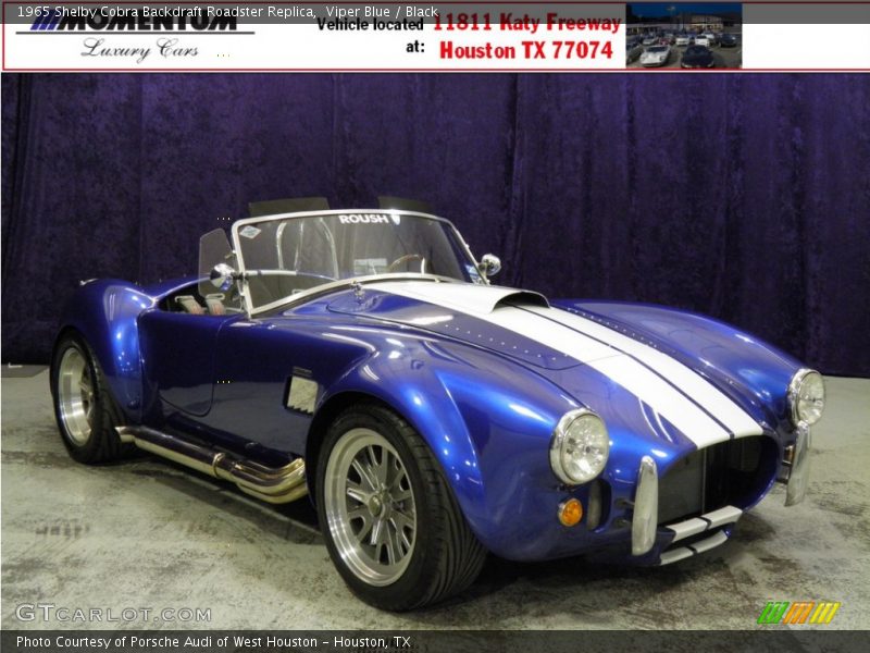 Viper Blue / Black 1965 Shelby Cobra Backdraft Roadster Replica