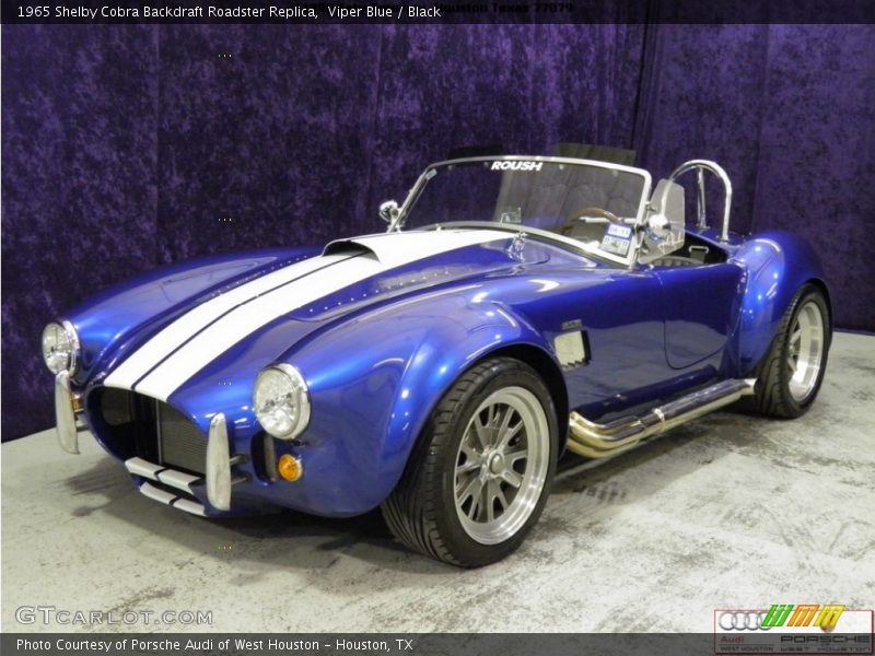 Viper Blue / Black 1965 Shelby Cobra Backdraft Roadster Replica