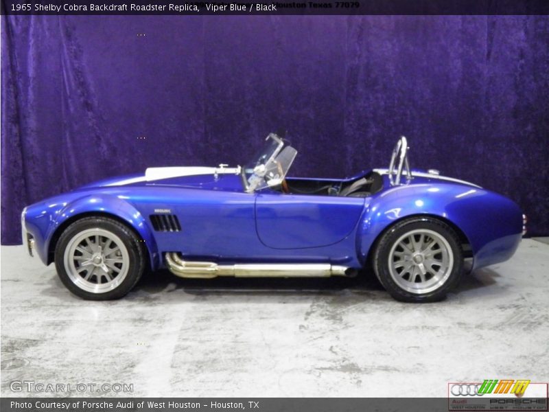 Viper Blue / Black 1965 Shelby Cobra Backdraft Roadster Replica
