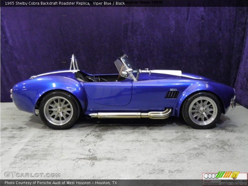 Viper Blue / Black 1965 Shelby Cobra Backdraft Roadster Replica