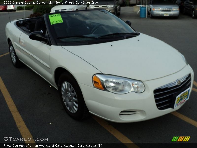 Stone White / Dark Slate Gray 2006 Chrysler Sebring Convertible