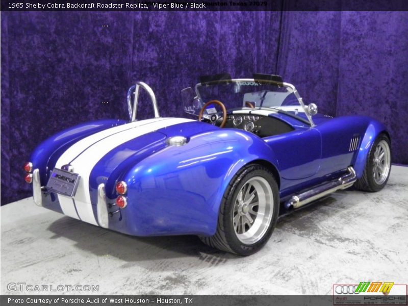 Viper Blue / Black 1965 Shelby Cobra Backdraft Roadster Replica