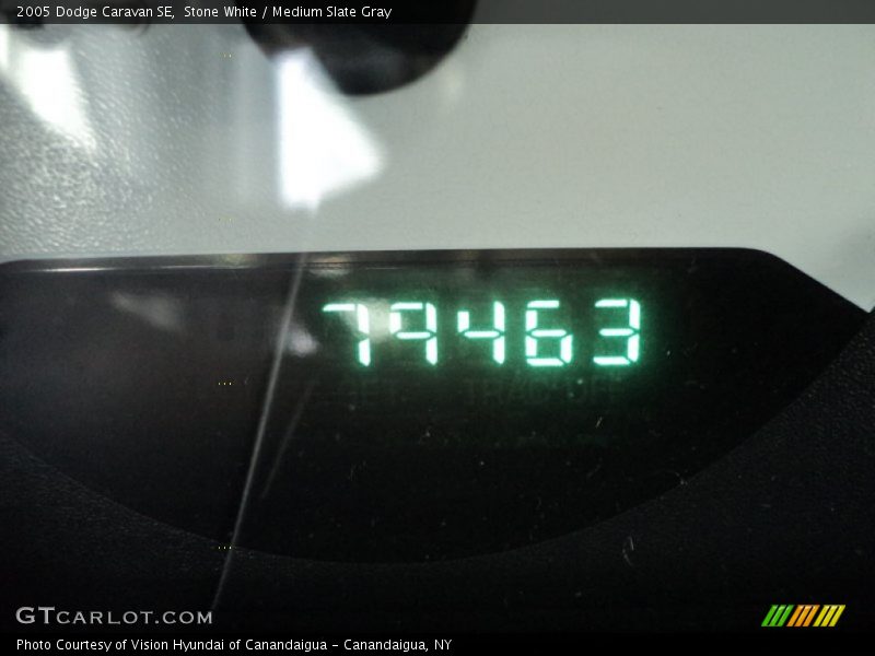 Stone White / Medium Slate Gray 2005 Dodge Caravan SE