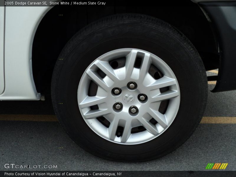 Stone White / Medium Slate Gray 2005 Dodge Caravan SE