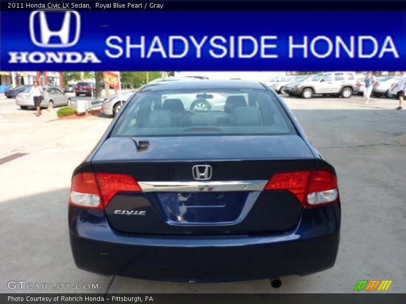 Royal Blue Pearl / Gray 2011 Honda Civic LX Sedan