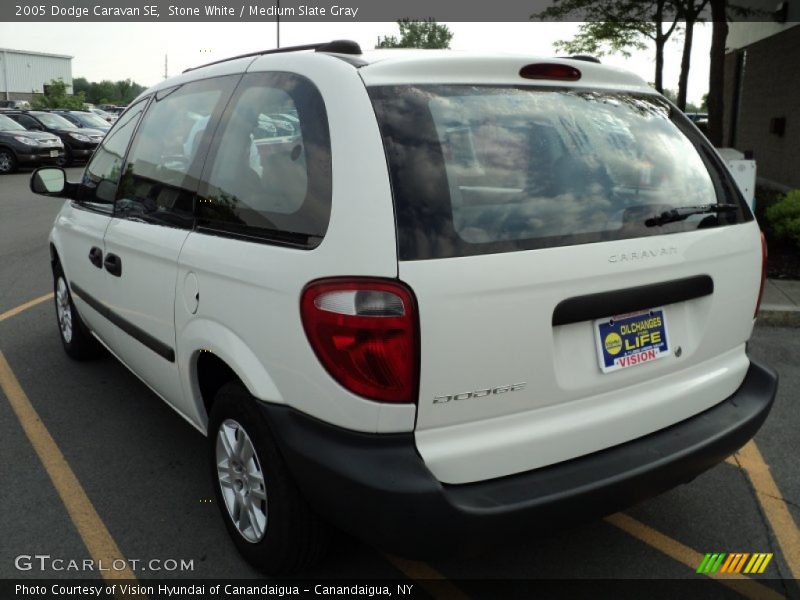 Stone White / Medium Slate Gray 2005 Dodge Caravan SE