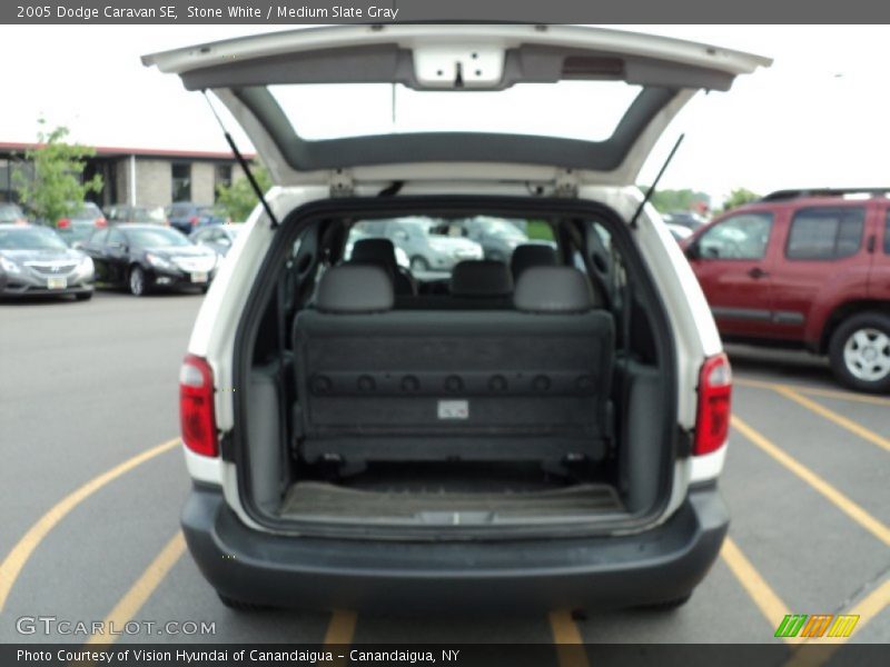Stone White / Medium Slate Gray 2005 Dodge Caravan SE