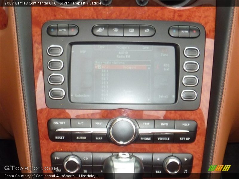 Controls of 2007 Continental GTC 