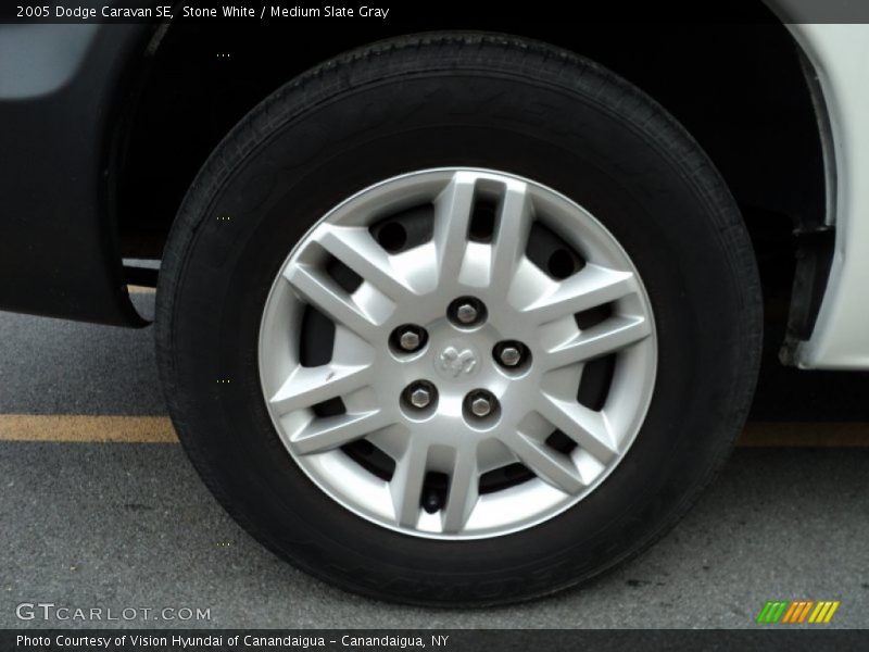 Stone White / Medium Slate Gray 2005 Dodge Caravan SE