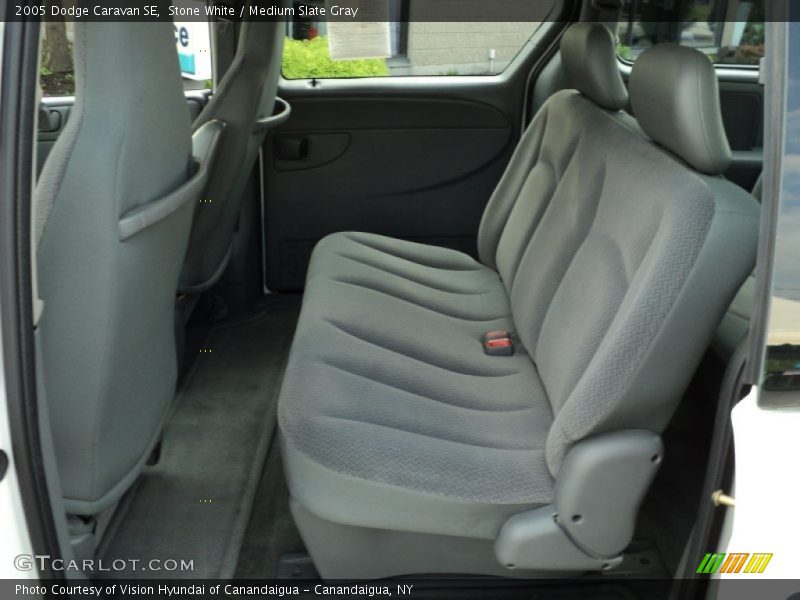 Stone White / Medium Slate Gray 2005 Dodge Caravan SE