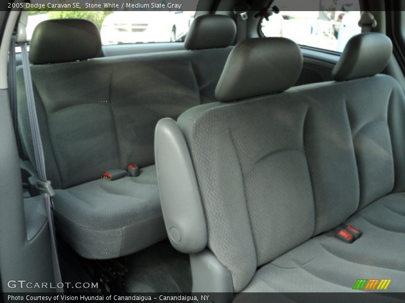 Stone White / Medium Slate Gray 2005 Dodge Caravan SE