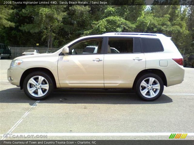 Sandy Beach Metallic / Sand Beige 2008 Toyota Highlander Limited 4WD