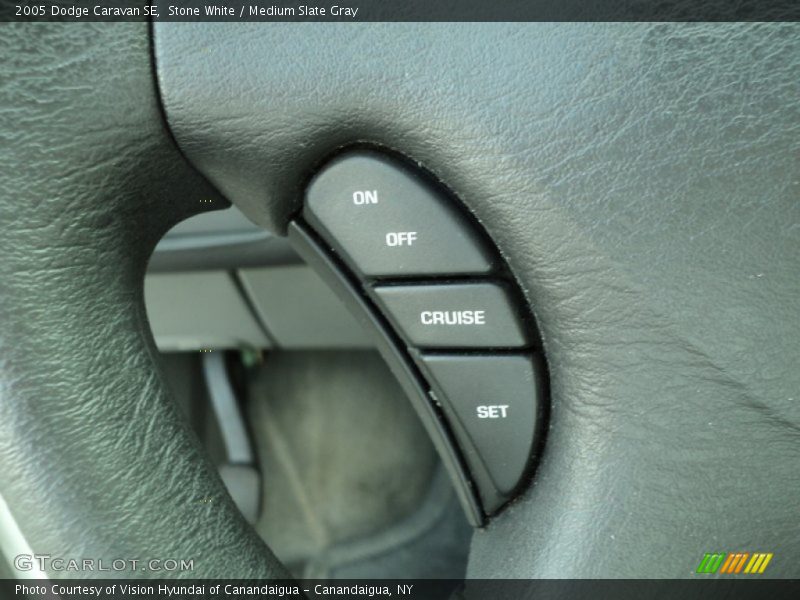 Stone White / Medium Slate Gray 2005 Dodge Caravan SE