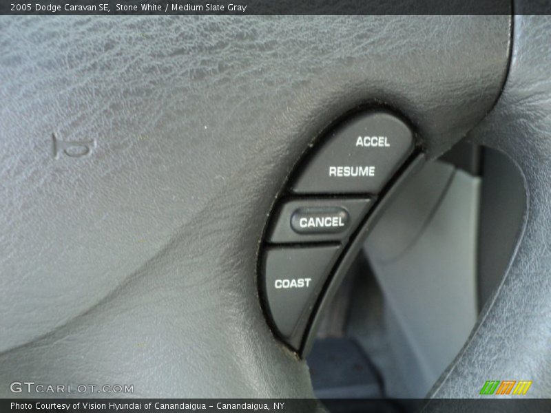Stone White / Medium Slate Gray 2005 Dodge Caravan SE