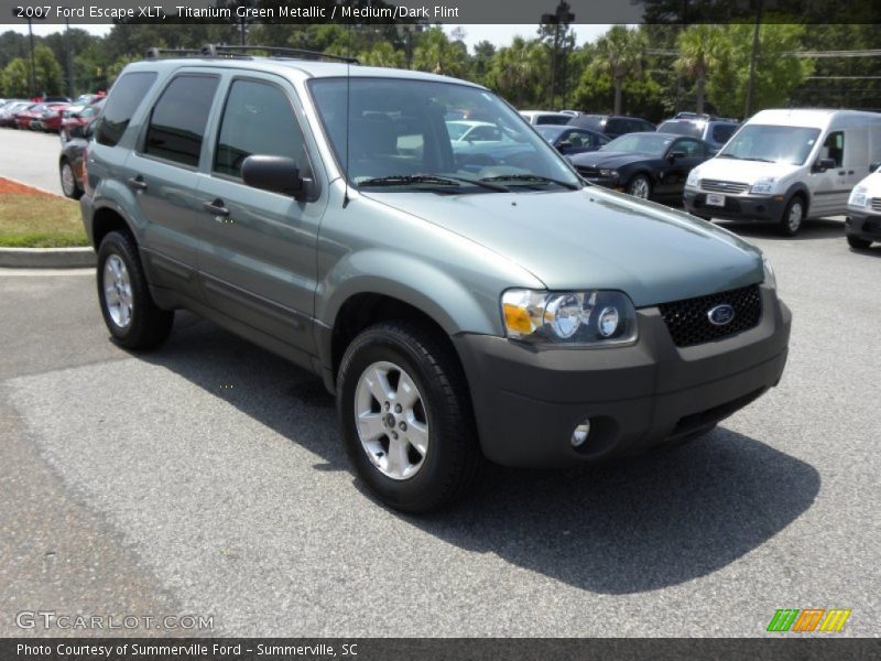 Titanium Green Metallic / Medium/Dark Flint 2007 Ford Escape XLT