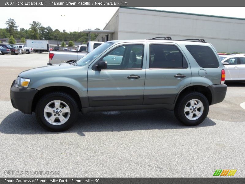 Titanium Green Metallic / Medium/Dark Flint 2007 Ford Escape XLT