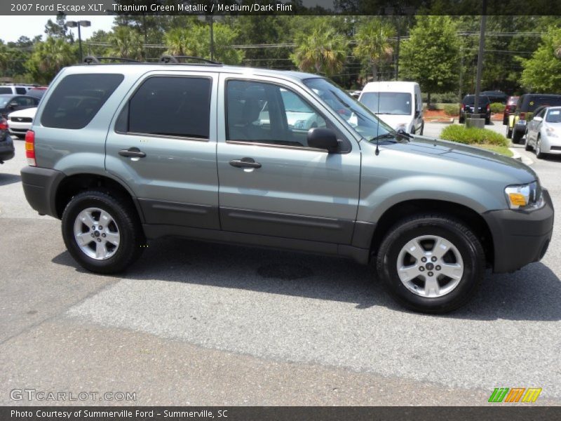 Titanium Green Metallic / Medium/Dark Flint 2007 Ford Escape XLT