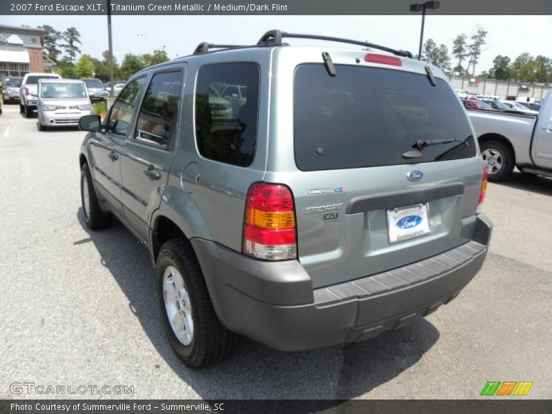 Titanium Green Metallic / Medium/Dark Flint 2007 Ford Escape XLT