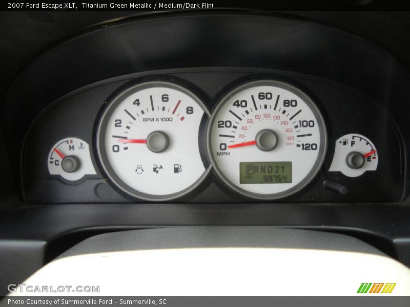 Titanium Green Metallic / Medium/Dark Flint 2007 Ford Escape XLT