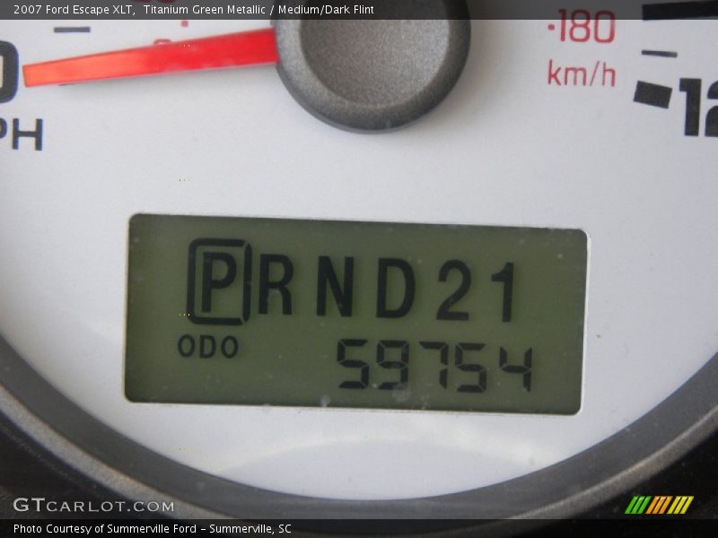 Titanium Green Metallic / Medium/Dark Flint 2007 Ford Escape XLT
