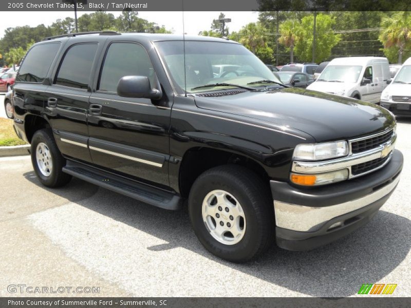 Black / Tan/Neutral 2005 Chevrolet Tahoe LS