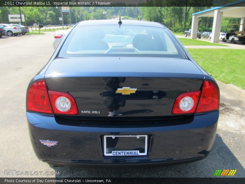 Imperial Blue Metallic / Titanium 2011 Chevrolet Malibu LS