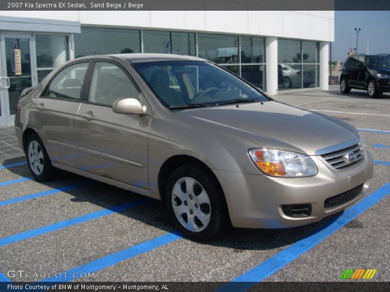 Sand Beige / Beige 2007 Kia Spectra EX Sedan