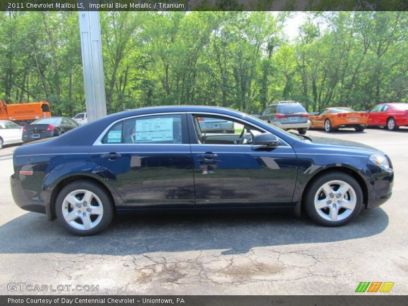 Imperial Blue Metallic / Titanium 2011 Chevrolet Malibu LS