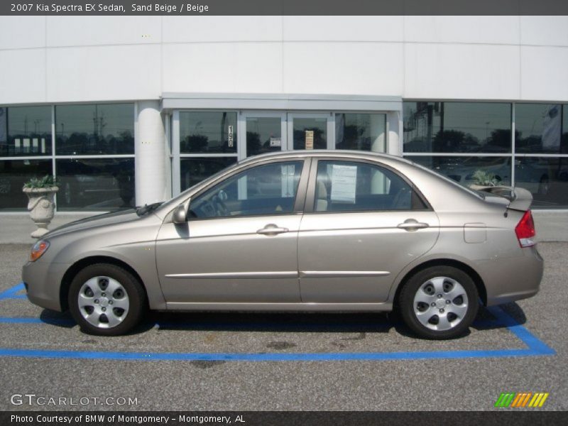 Sand Beige / Beige 2007 Kia Spectra EX Sedan