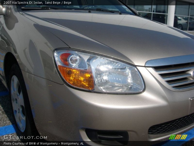 Sand Beige / Beige 2007 Kia Spectra EX Sedan