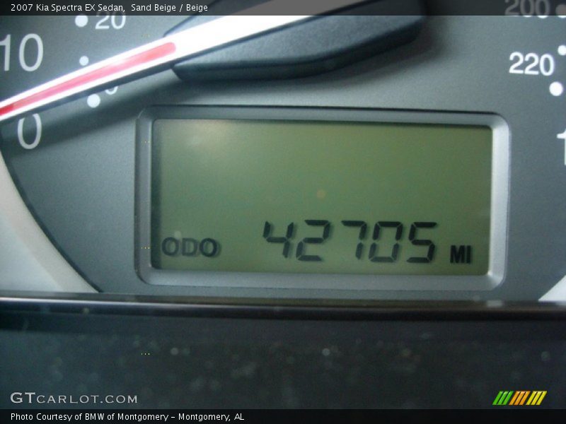 Sand Beige / Beige 2007 Kia Spectra EX Sedan