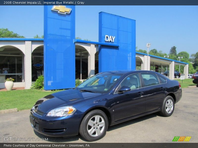 Imperial Blue Metallic / Gray 2008 Chevrolet Impala LS