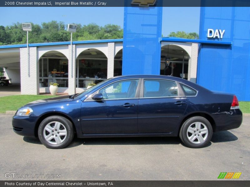 Imperial Blue Metallic / Gray 2008 Chevrolet Impala LS