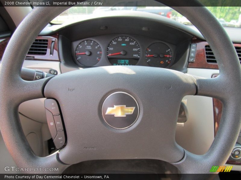 Imperial Blue Metallic / Gray 2008 Chevrolet Impala LS