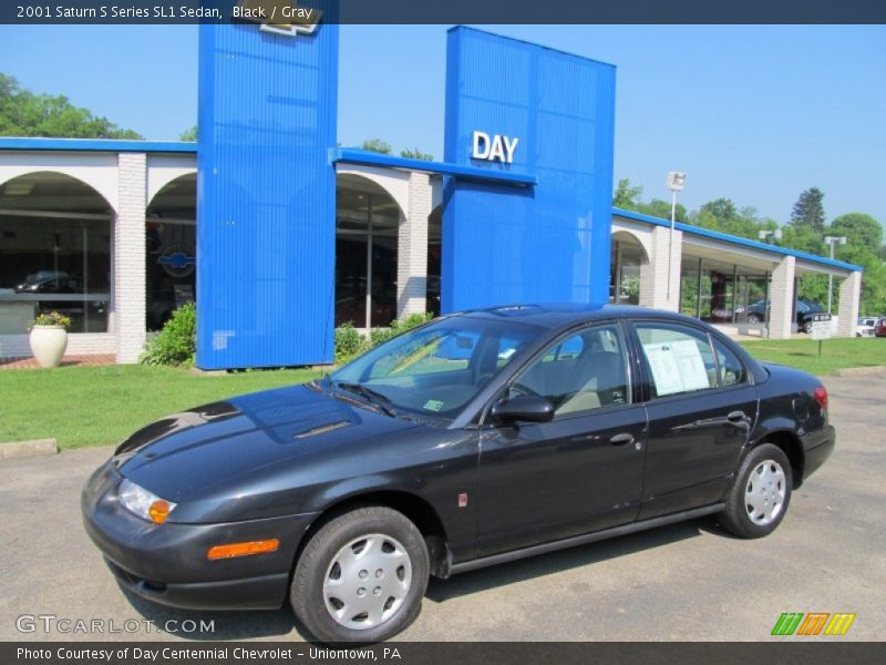 Black / Gray 2001 Saturn S Series SL1 Sedan