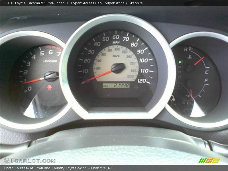 Super White / Graphite 2010 Toyota Tacoma V6 PreRunner TRD Sport Access Cab