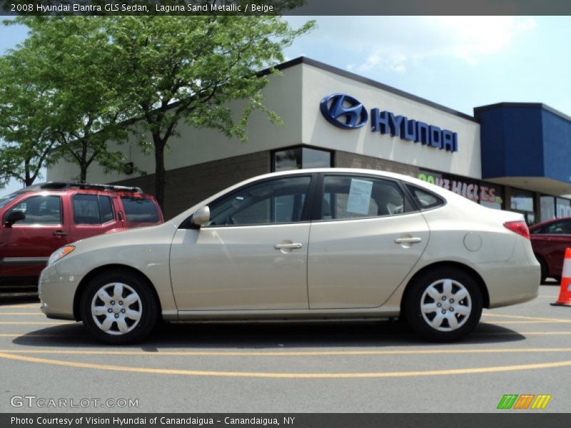 Laguna Sand Metallic / Beige 2008 Hyundai Elantra GLS Sedan