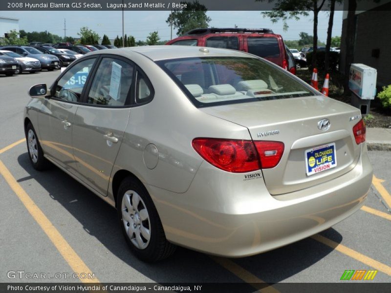 Laguna Sand Metallic / Beige 2008 Hyundai Elantra GLS Sedan