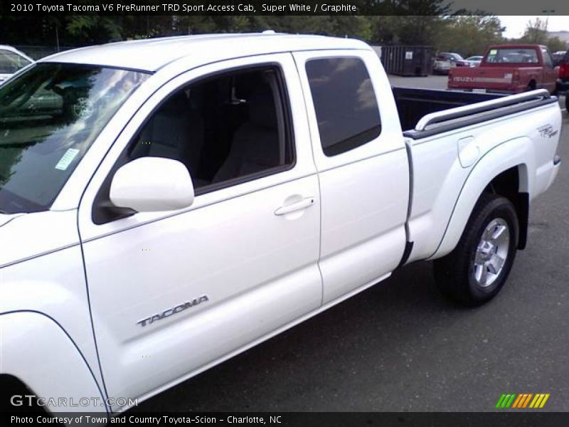 Super White / Graphite 2010 Toyota Tacoma V6 PreRunner TRD Sport Access Cab