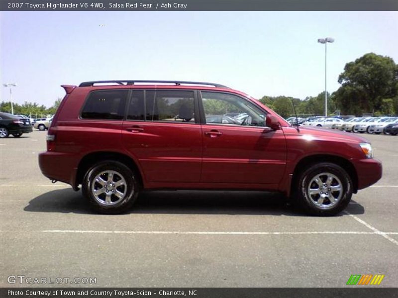 Salsa Red Pearl / Ash Gray 2007 Toyota Highlander V6 4WD