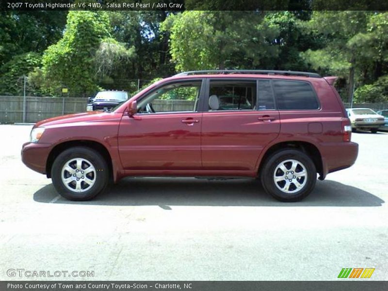 Salsa Red Pearl / Ash Gray 2007 Toyota Highlander V6 4WD