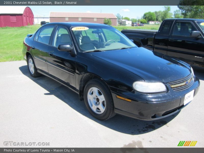 Black / Neutral 2001 Chevrolet Malibu LS Sedan