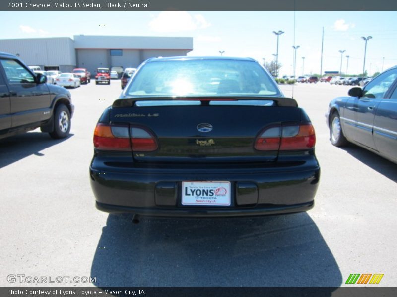 Black / Neutral 2001 Chevrolet Malibu LS Sedan