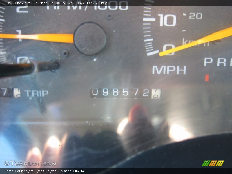 Onyx Black / Gray 1998 Chevrolet Suburban K2500 LS 4x4