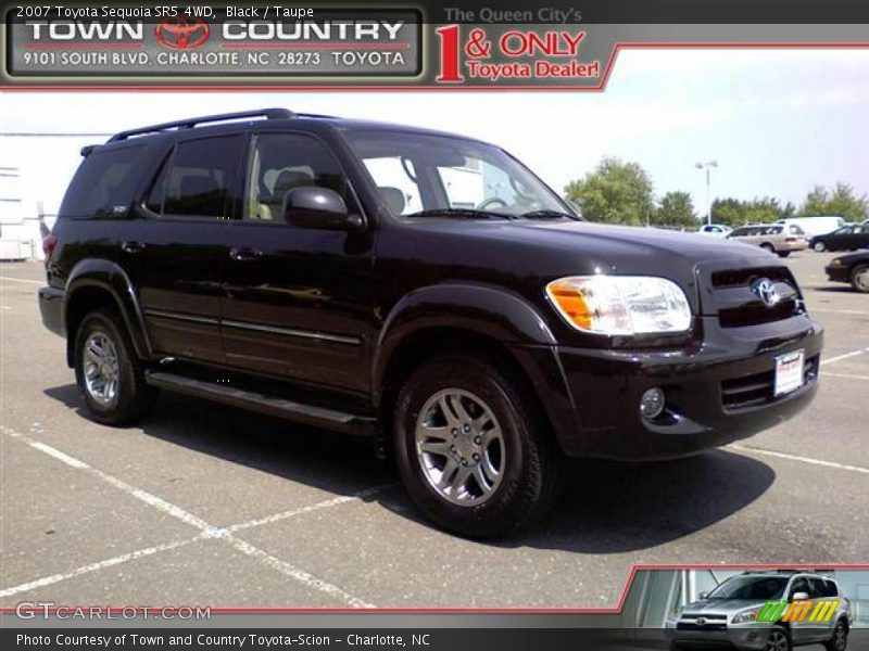 Black / Taupe 2007 Toyota Sequoia SR5 4WD