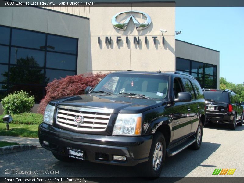 Sable Black / Pewter 2003 Cadillac Escalade AWD